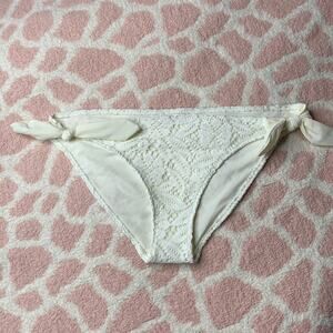 Aerie tie white lace bikini bottom